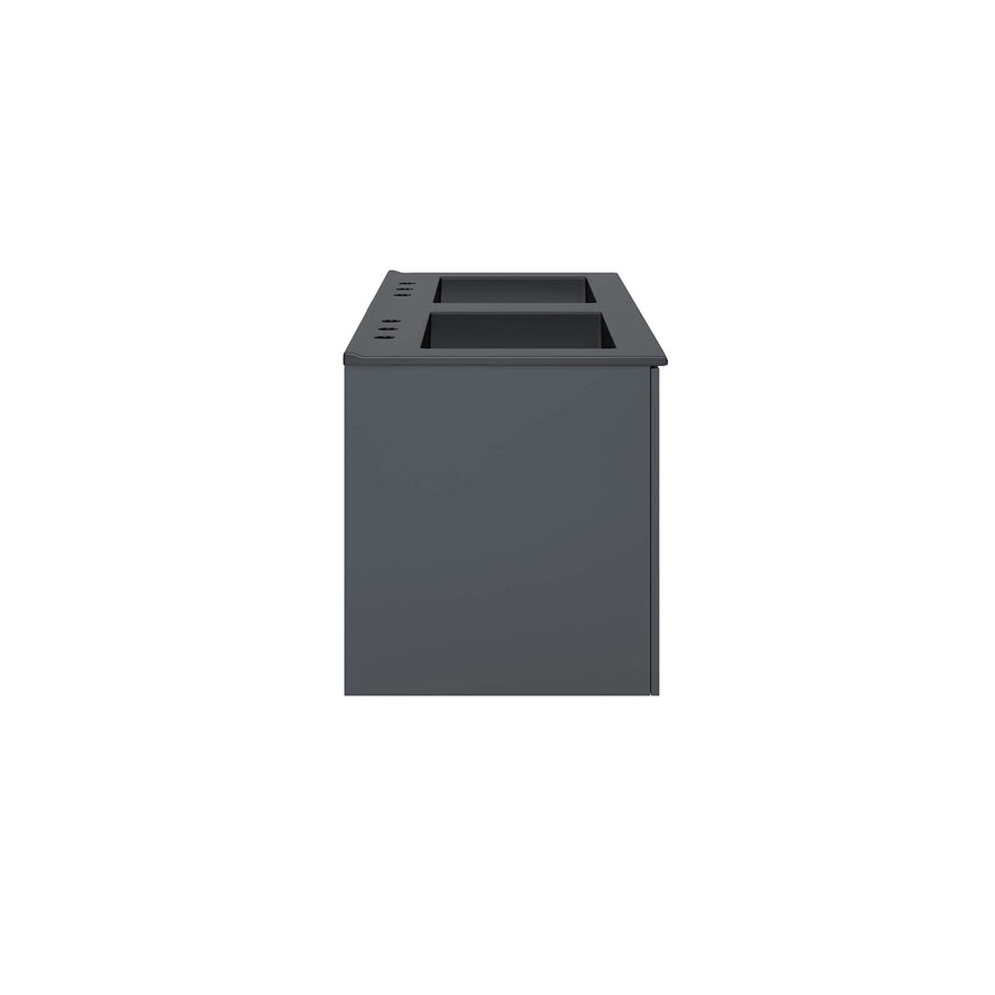 Bellamy 48" Double Sink Bathroom Vanity in Gray Black
