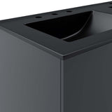 Bellamy 48" Double Sink Bathroom Vanity in Gray Black