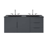 Bellamy 48" Double Sink Bathroom Vanity in Gray Black