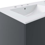 Bellamy 48" Double Sink Bathroom Vanity in Gray White