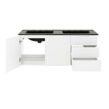 Bellamy 48" Double Sink Bathroom Vanity in White Black