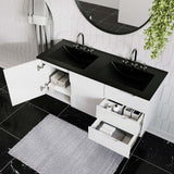 Bellamy 48" Double Sink Bathroom Vanity in White Black
