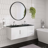 Bellamy 48" Double Sink Bathroom Vanity in White Black