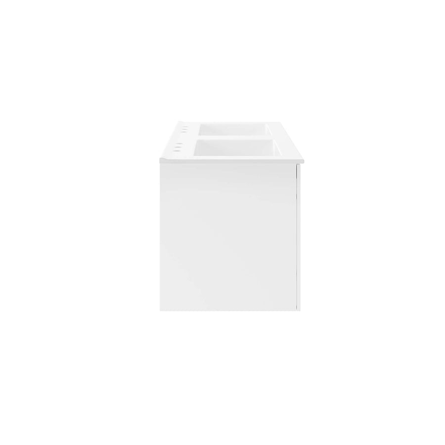 Bellamy 48" Double Sink Bathroom Vanity in White White