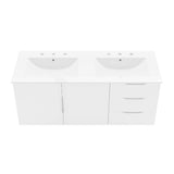 Bellamy 48" Double Sink Bathroom Vanity in White White