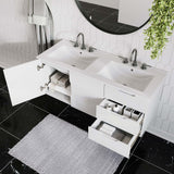 Bellamy 48" Double Sink Bathroom Vanity in White White