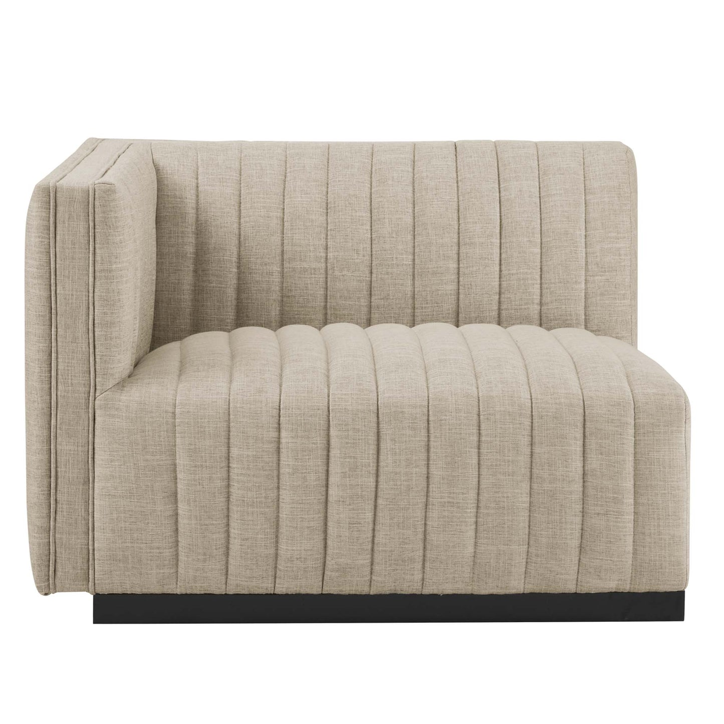Conjure Channel Tufted Upholstered Fabric Loveseat by Furniture for America