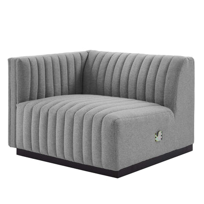 Conjure Channel Tufted Upholstered Fabric Loveseat by Furniture for America