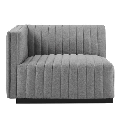 Conjure Channel Tufted Upholstered Fabric Loveseat by Furniture for America