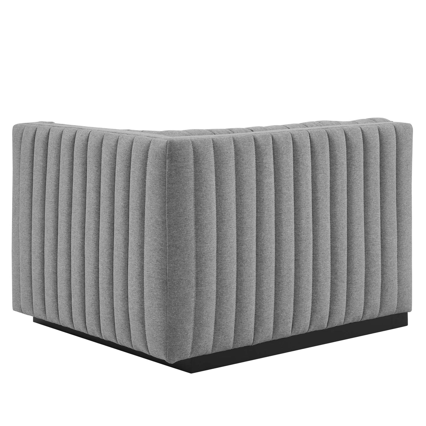 Conjure Channel Tufted Upholstered Fabric Loveseat by Furniture for America