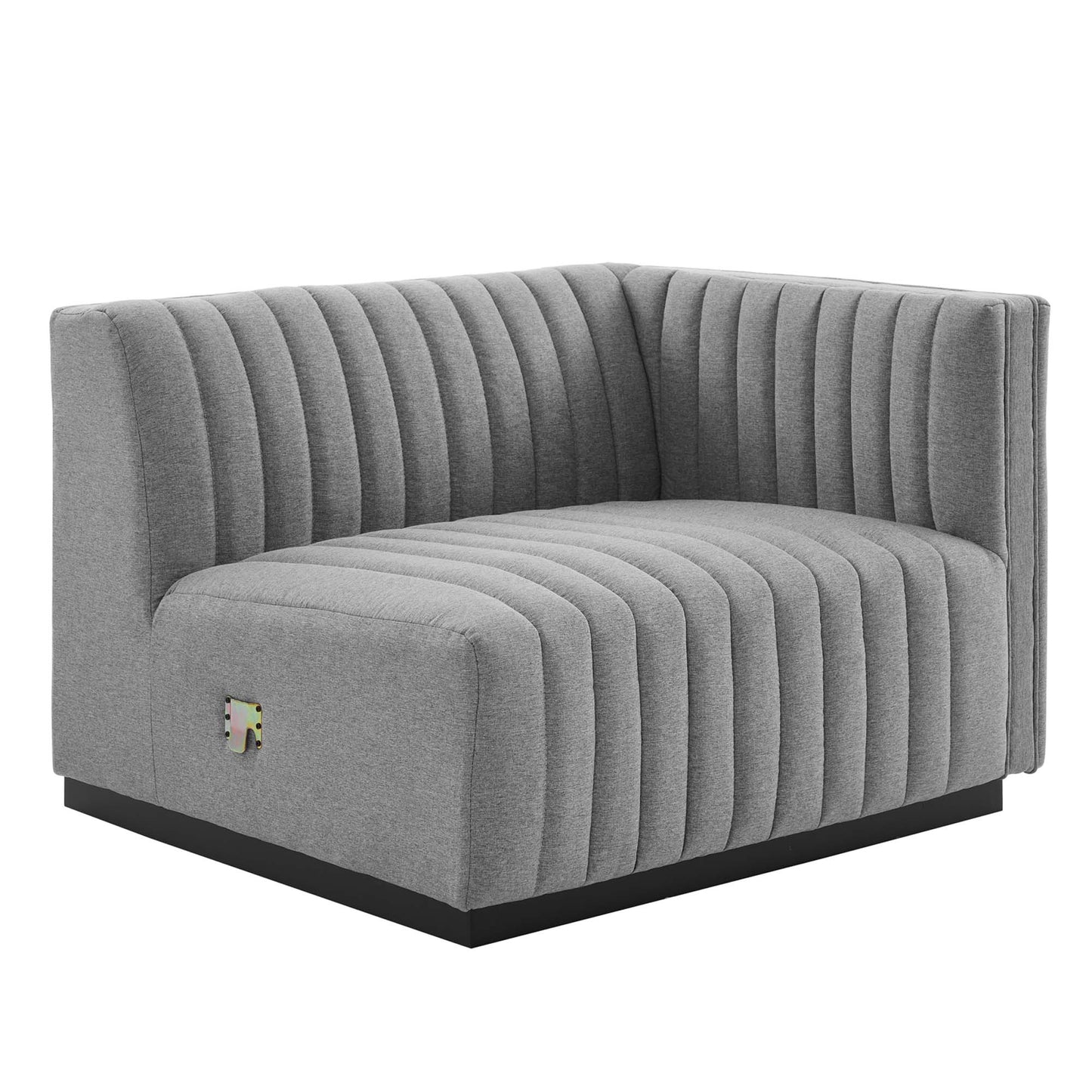 Conjure Channel Tufted Upholstered Fabric Loveseat by Furniture for America