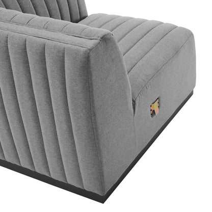 Conjure Channel Tufted Upholstered Fabric Loveseat by Furniture for America