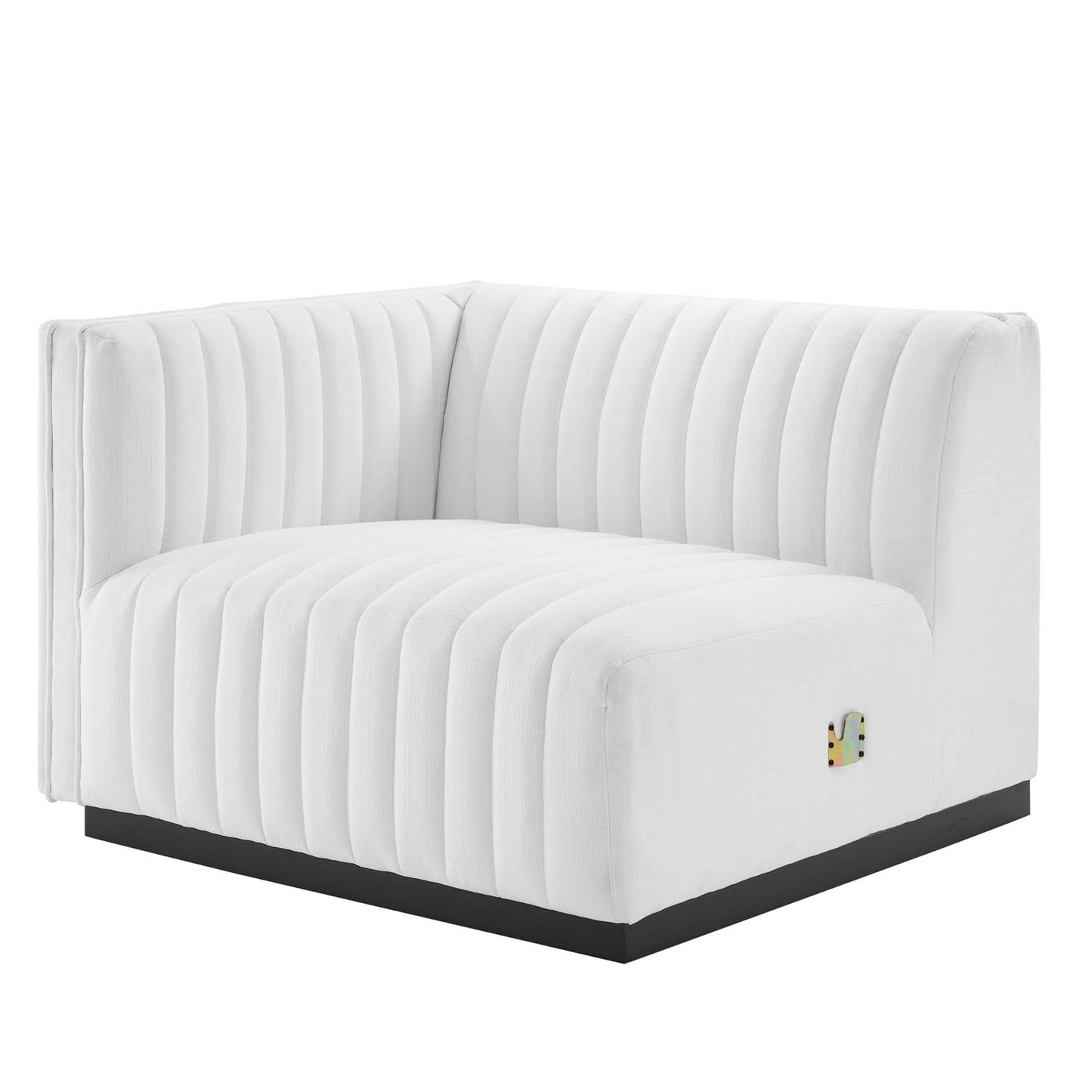 Conjure Channel Tufted Upholstered Fabric Loveseat by Furniture for America