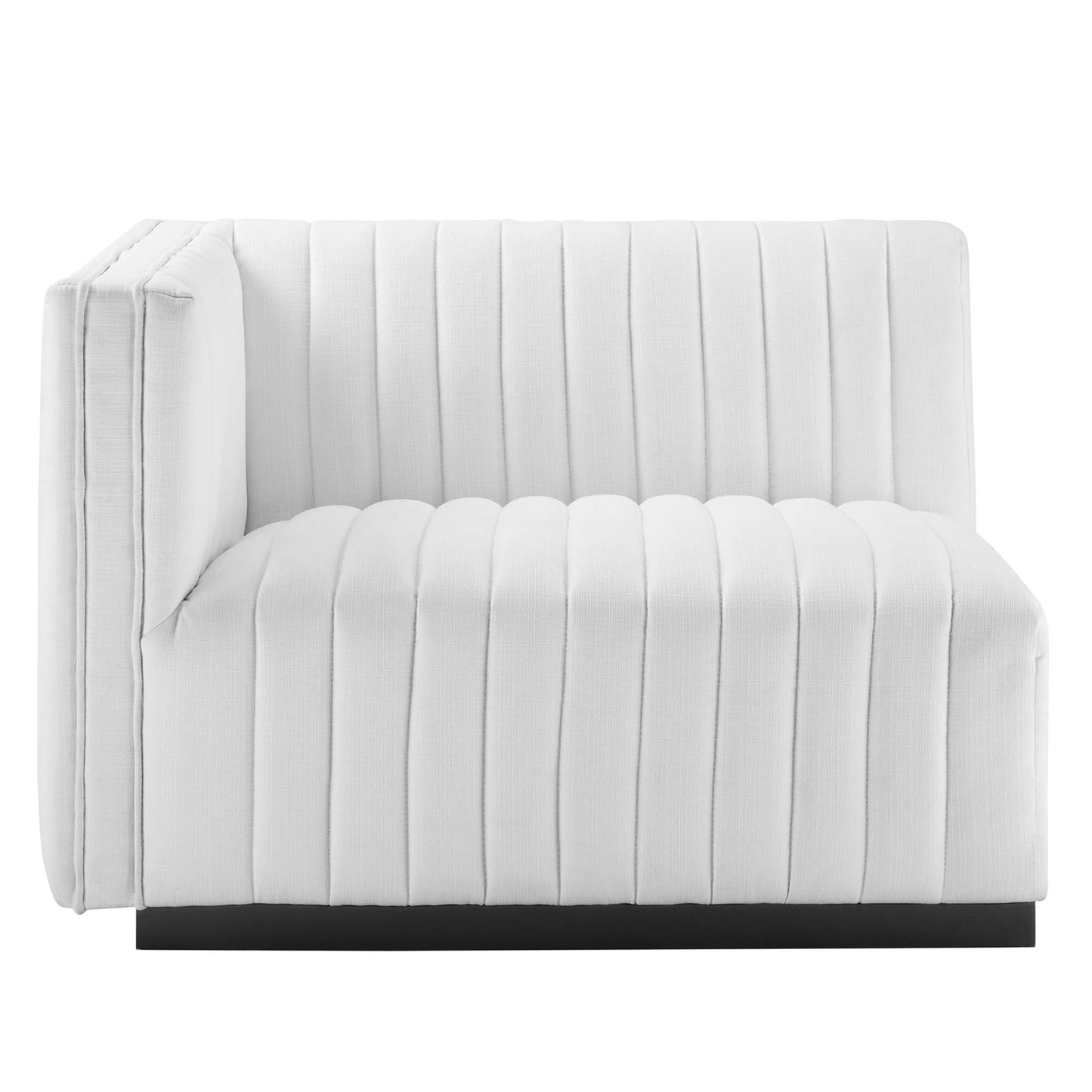 Conjure Channel Tufted Upholstered Fabric Loveseat by Furniture for America