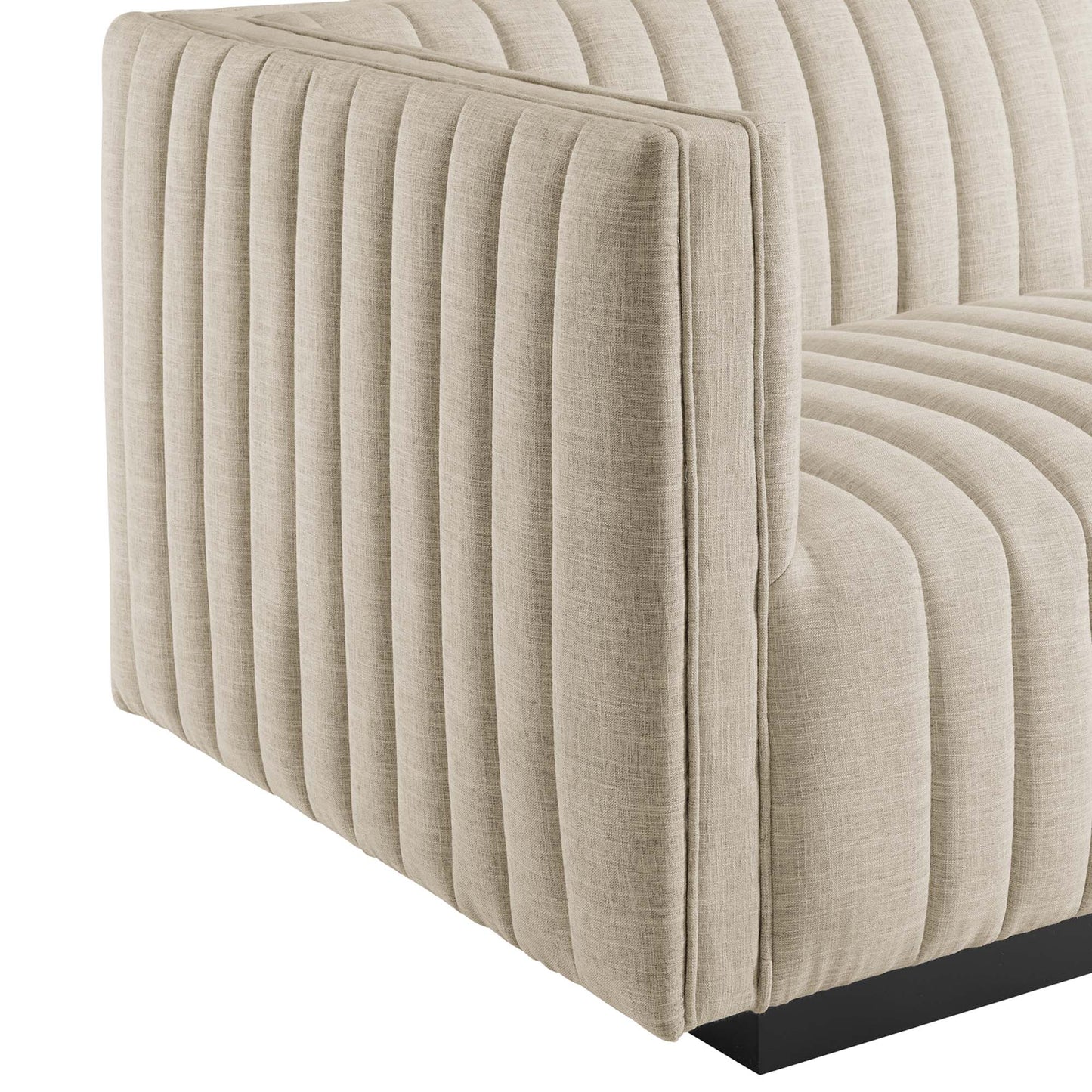 Conjure 4-Piece Channel Tufted Upholstered Fabric Sofa by Furniture for America