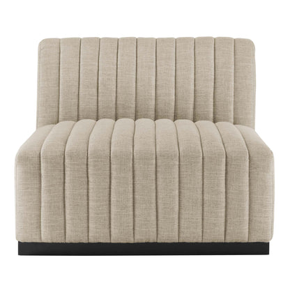 Conjure 6-Piece Channel Tufted Upholstered Fabric Sectional Sofa by Furniture for America