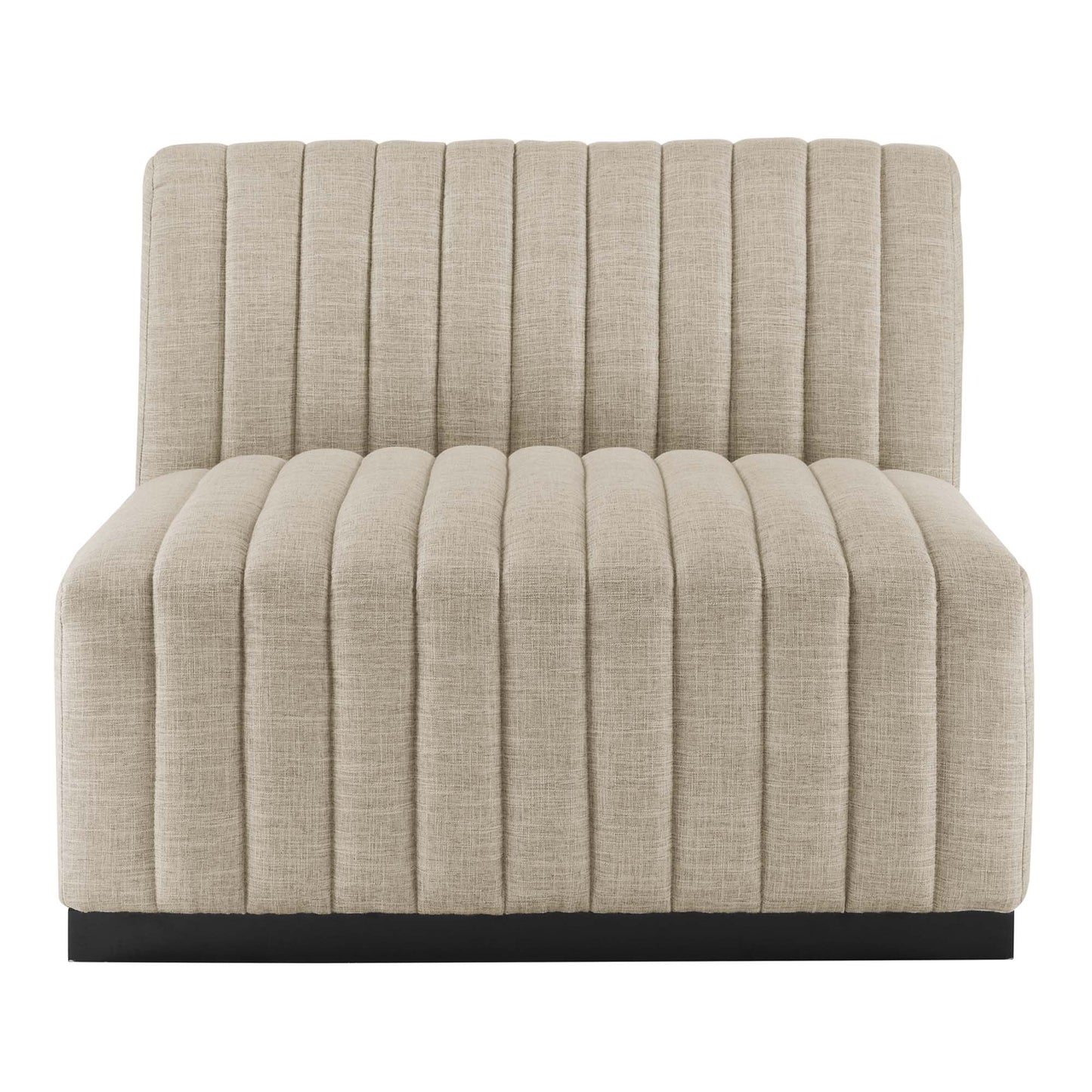 Conjure 4-Piece Channel Tufted Upholstered Fabric L-Shaped Sectional by Furniture for America
