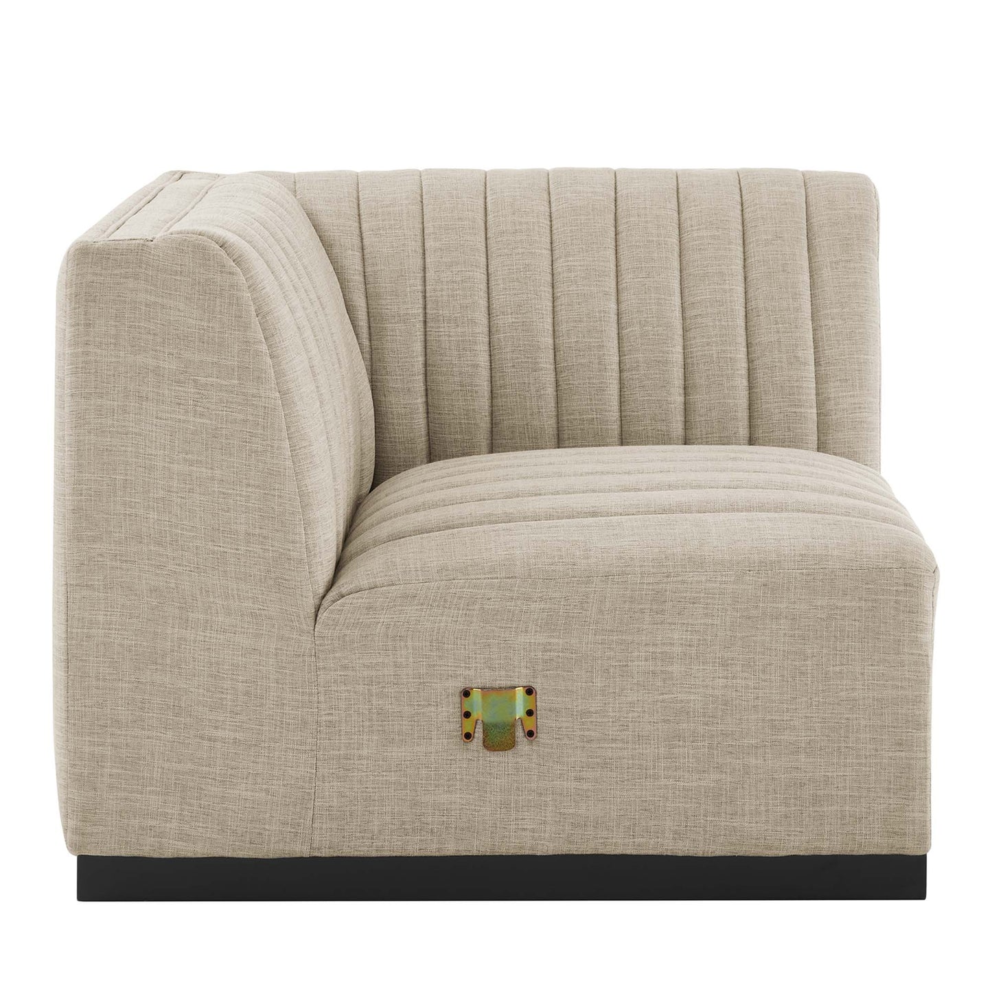 Conjure 6-Piece Channel Tufted Upholstered Fabric U-Shaped Sectional by Furniture for America
