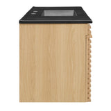 Vera 48" Wall-Mount Bathroom Vanity in Oak Black
