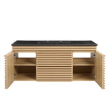 Vera 48" Wall-Mount Bathroom Vanity in Oak Black