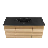 Vera 48" Wall-Mount Bathroom Vanity in Oak Black