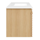 Vera 48" Wall-Mount Bathroom Vanity in Oak White
