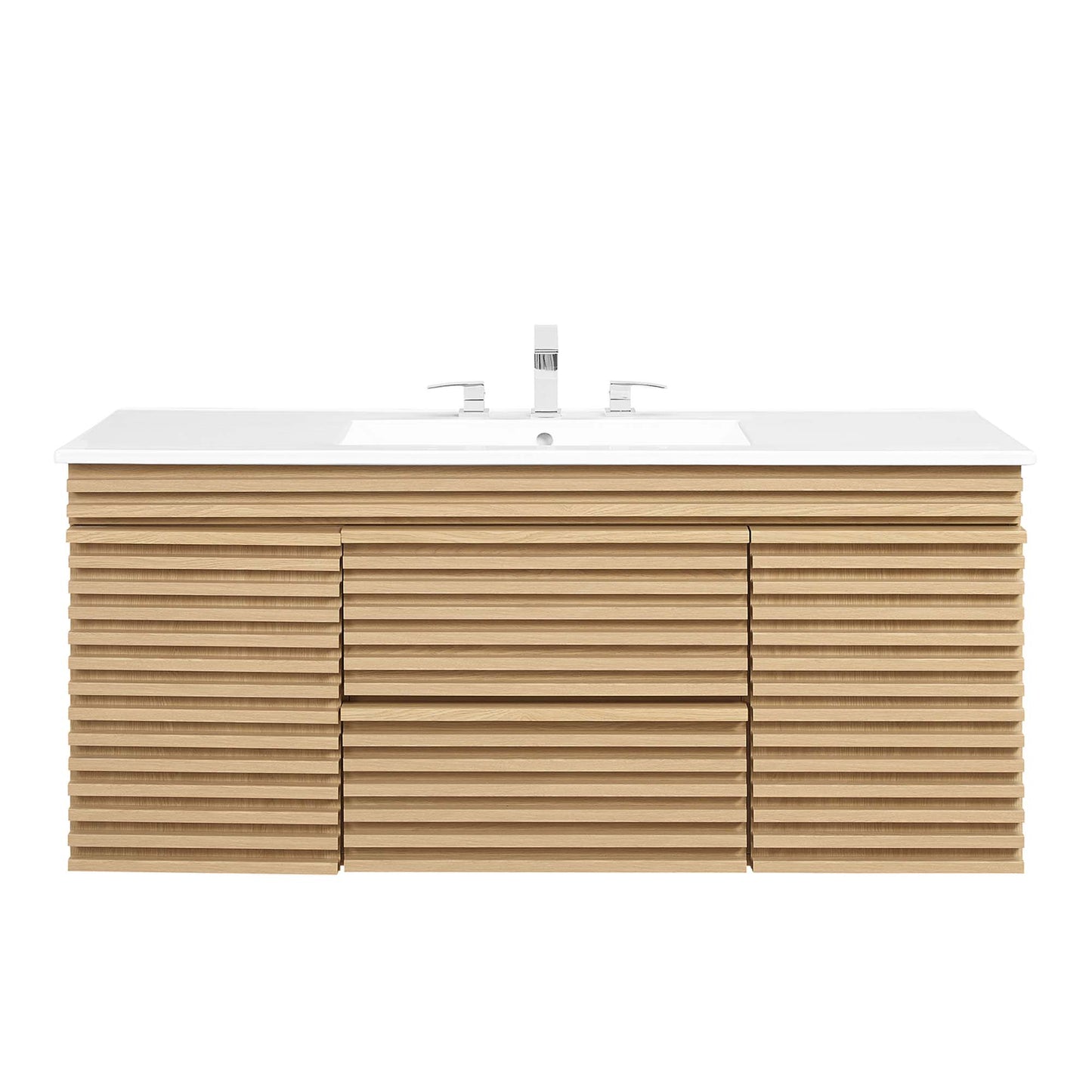 Render 48" Wall-Mount Bathroom Vanity by Furniture For America