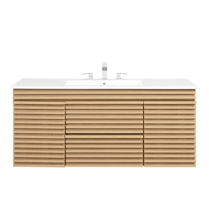 Render 48" Wall-Mount Bathroom Vanity by Furniture For America