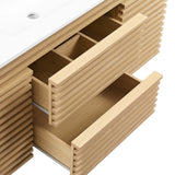 Vera 48" Wall-Mount Bathroom Vanity in Oak White