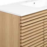 Vera 48" Wall-Mount Bathroom Vanity in Oak White