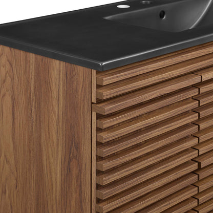 Render 48" Wall-Mount Bathroom Vanity by Furniture For America