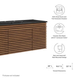 Vera 48" Wall-Mount Bathroom Vanity in Walnut Black