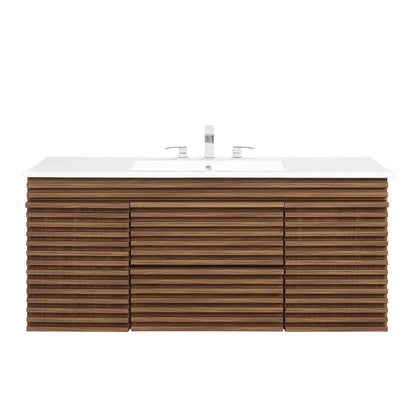 Render 48" Wall-Mount Bathroom Vanity by Furniture For America