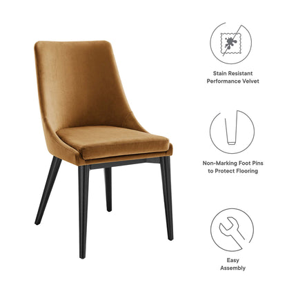 Viscount Accent Performance Velvet Dining Chairs Set of 2 by Furniture For America