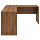 Vera Wood Desk and File Cabinet Set in Walnut