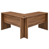 Vera Wood Desk and File Cabinet Set in Walnut