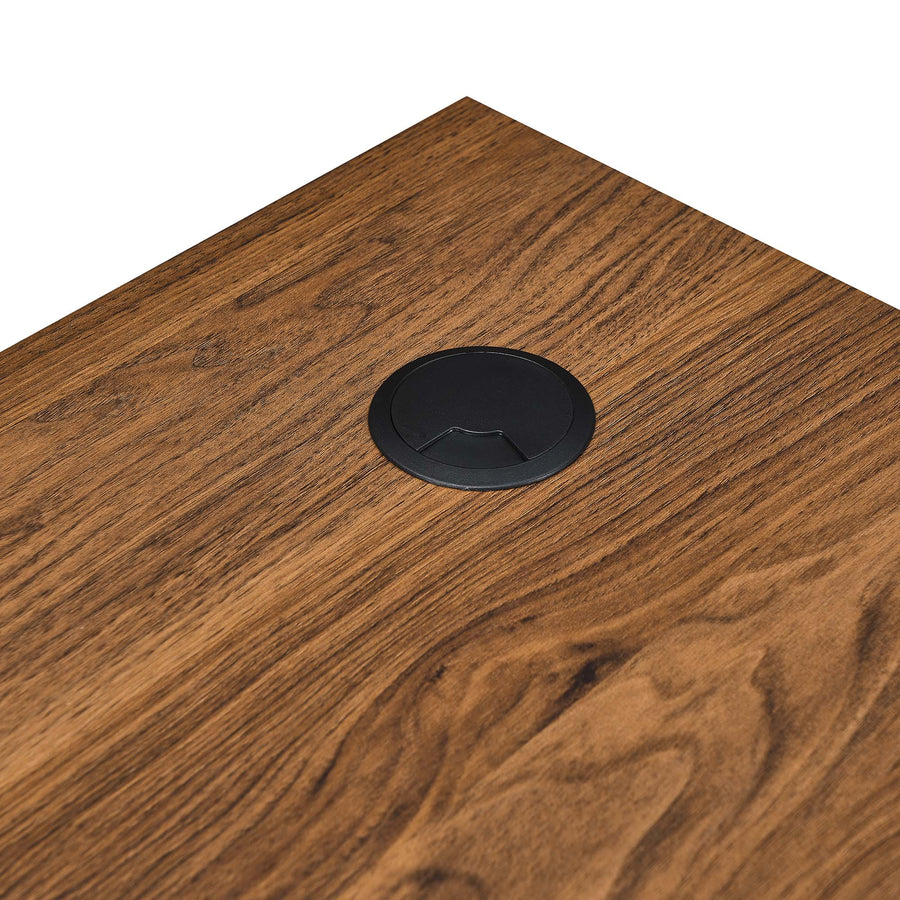Vera Wood Desk and File Cabinet Set in Walnut