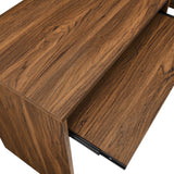 Vera Wood Desk and File Cabinet Set in Walnut