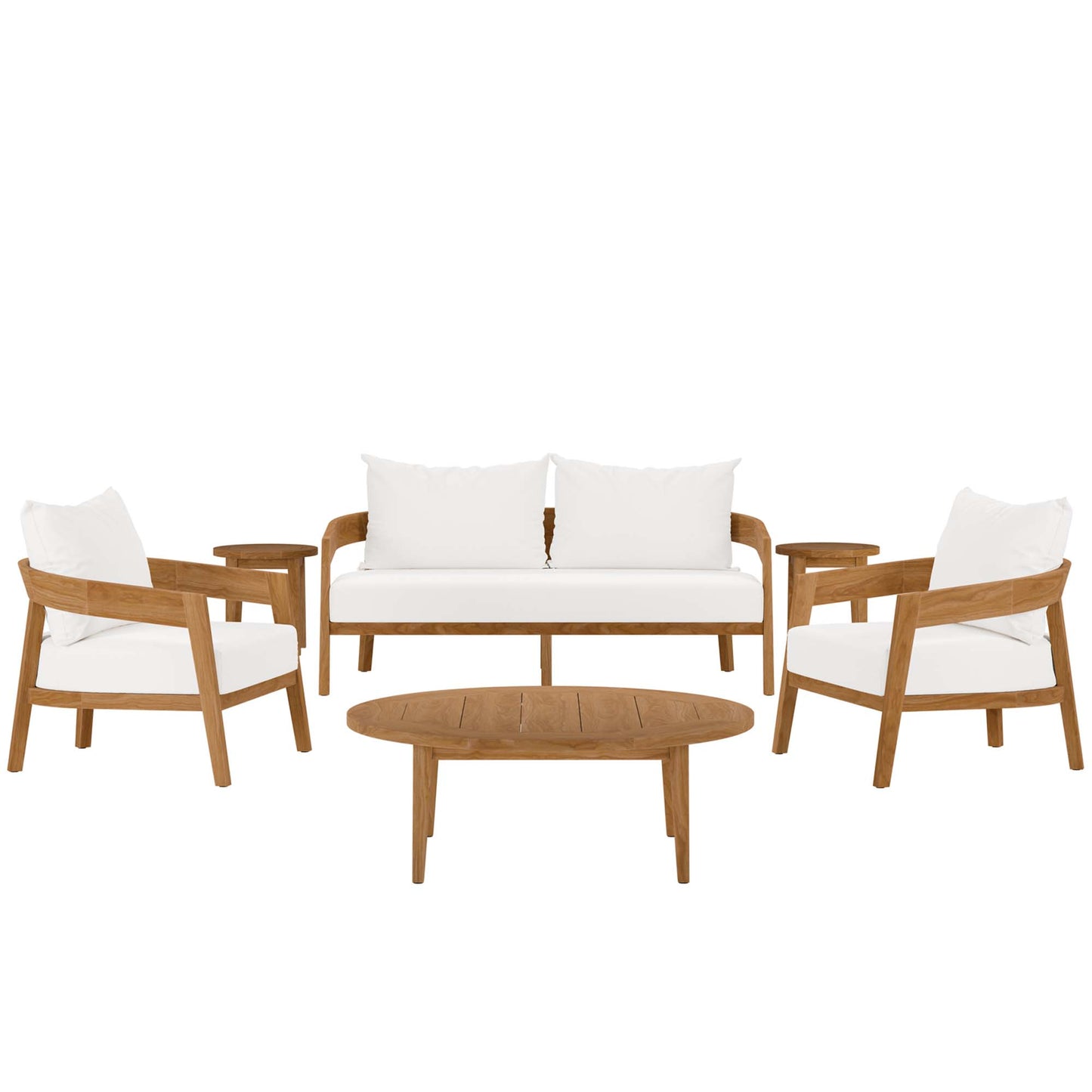 Brisbane 6-Piece Teak Wood Outdoor Patio Set by Furniture For America