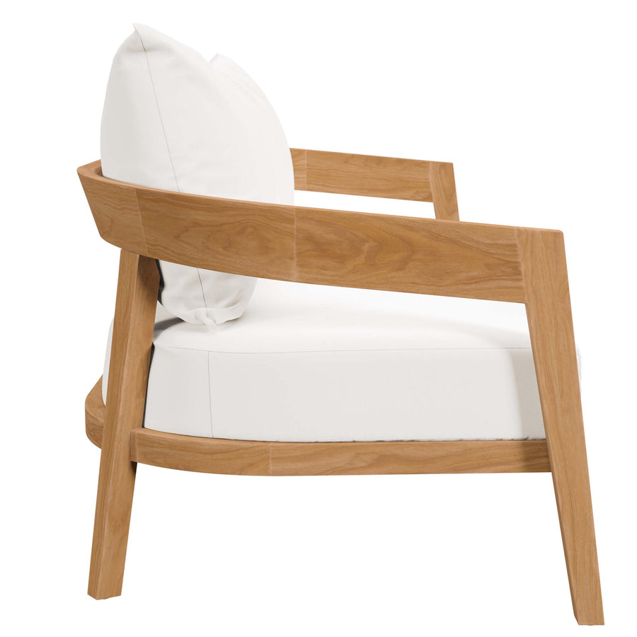 Blake 6-Piece Teak Wood Outdoor Patio Set in Natural White