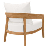 Blake 6-Piece Teak Wood Outdoor Patio Set in Natural White