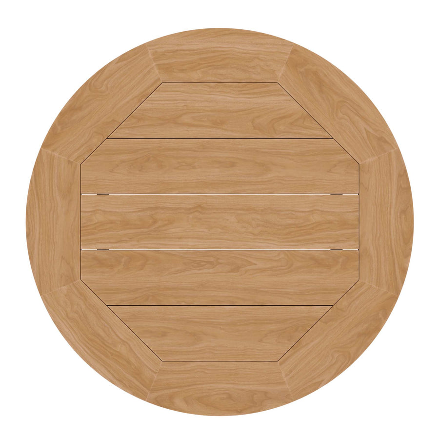 Blake 6-Piece Teak Wood Outdoor Patio Set in Natural White