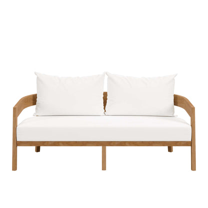 Brisbane 3-Piece Teak Wood Outdoor Patio Set by Furniture For America