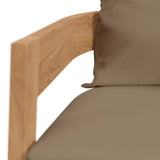 Blake 3-Piece Teak Wood Outdoor Patio Set in Natural Light Brown