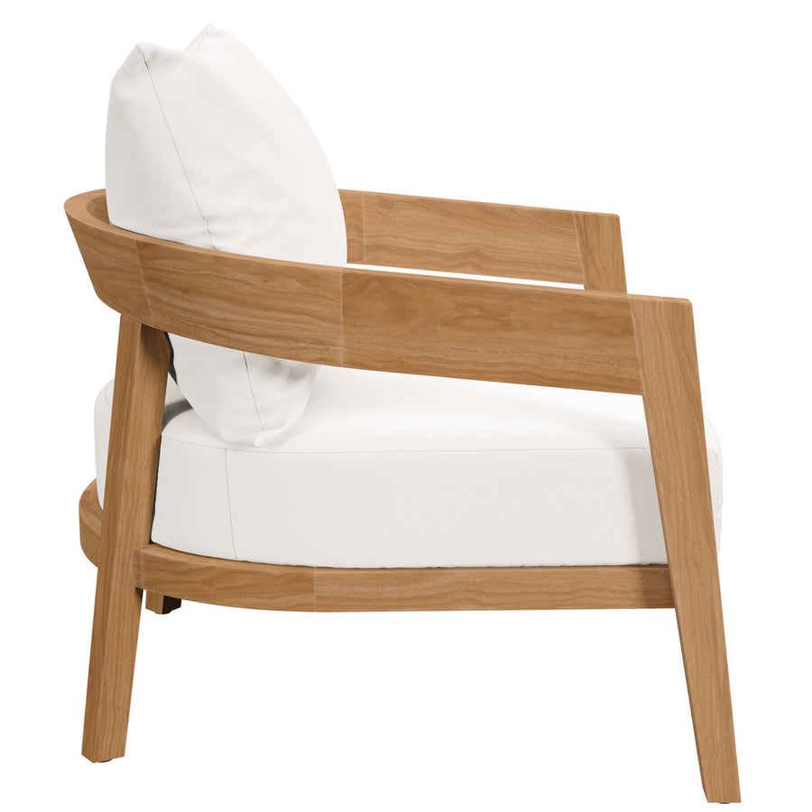 Blake 3-Piece Teak Wood Outdoor Patio Set in Natural White
