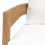 Blake 3-Piece Teak Wood Outdoor Patio Set in Natural White