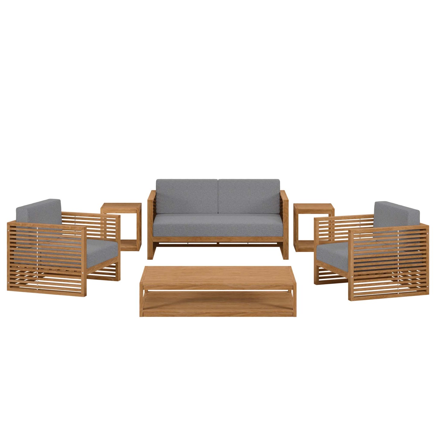 Carlsbad 6-Piece Teak Wood Outdoor Patio Set by Furniture For America