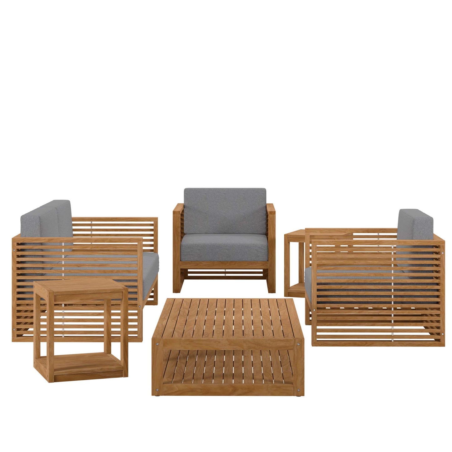 Carlsbad 6-Piece Teak Wood Outdoor Patio Set by Furniture For America