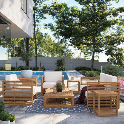 Carlsbad 6-Piece Teak Wood Outdoor Patio Set by Furniture For America