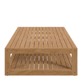 Avery 3-Piece Teak Wood Outdoor Patio Set in Natural Gray